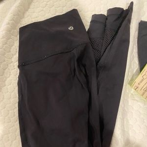 black mesh lululemon leggings